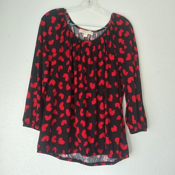 Michael Kors red and black top women's size M - Picture 1 of 16